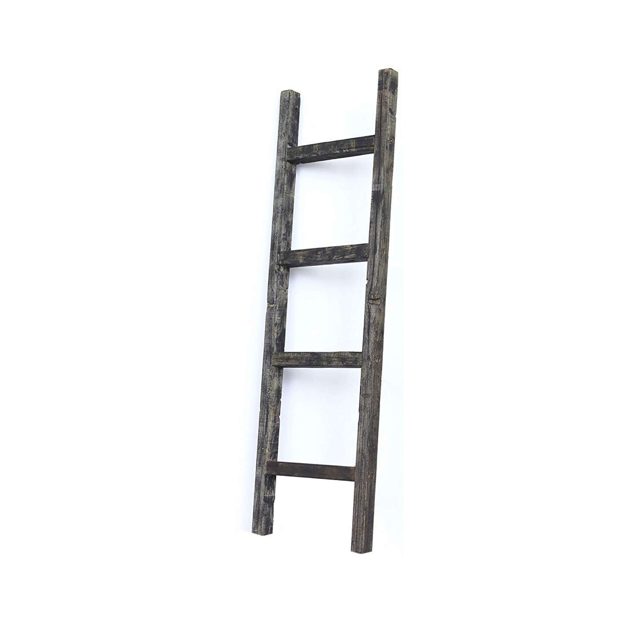 Rustic Farmhouse 4ft Reclaimed Wood Decorative Bookcase Ladder